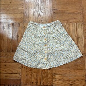 90s Floral Print Mini Skirt